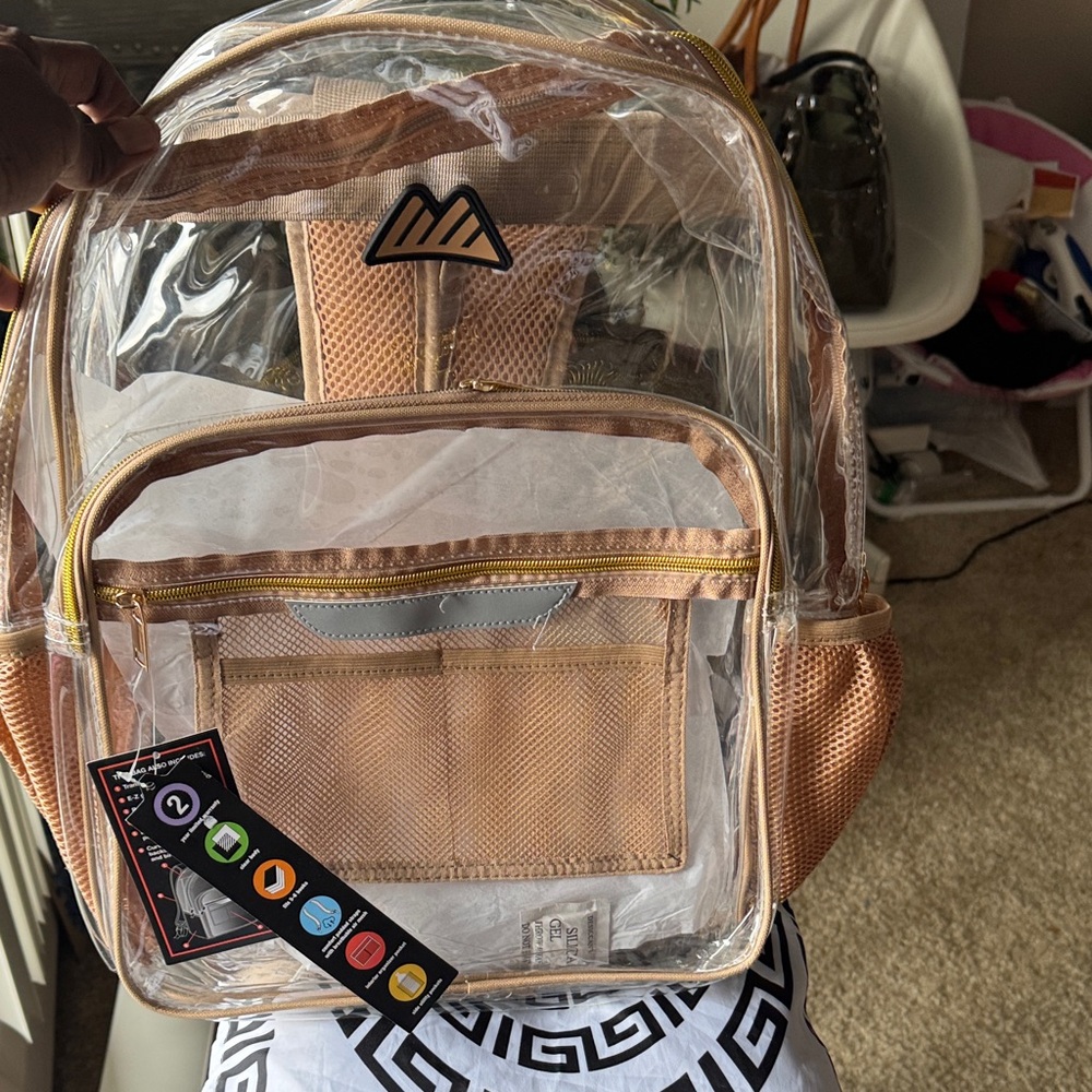 Transparent Tan Backpack